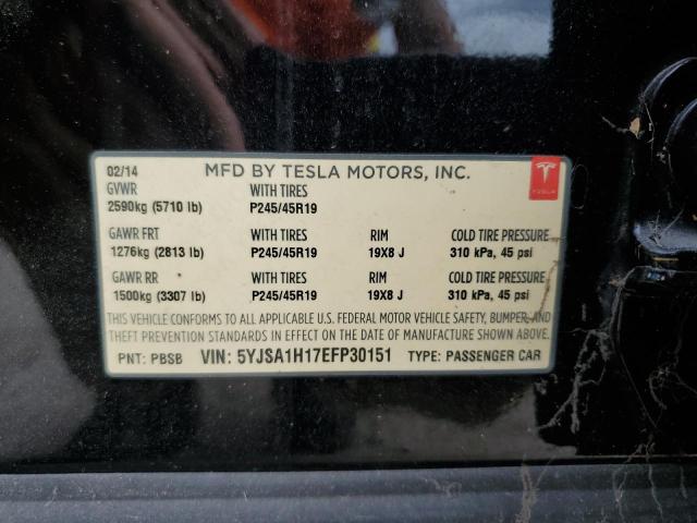 Photo 12 VIN: 5YJSA1H17EFP30151 - TESLA MODEL S 