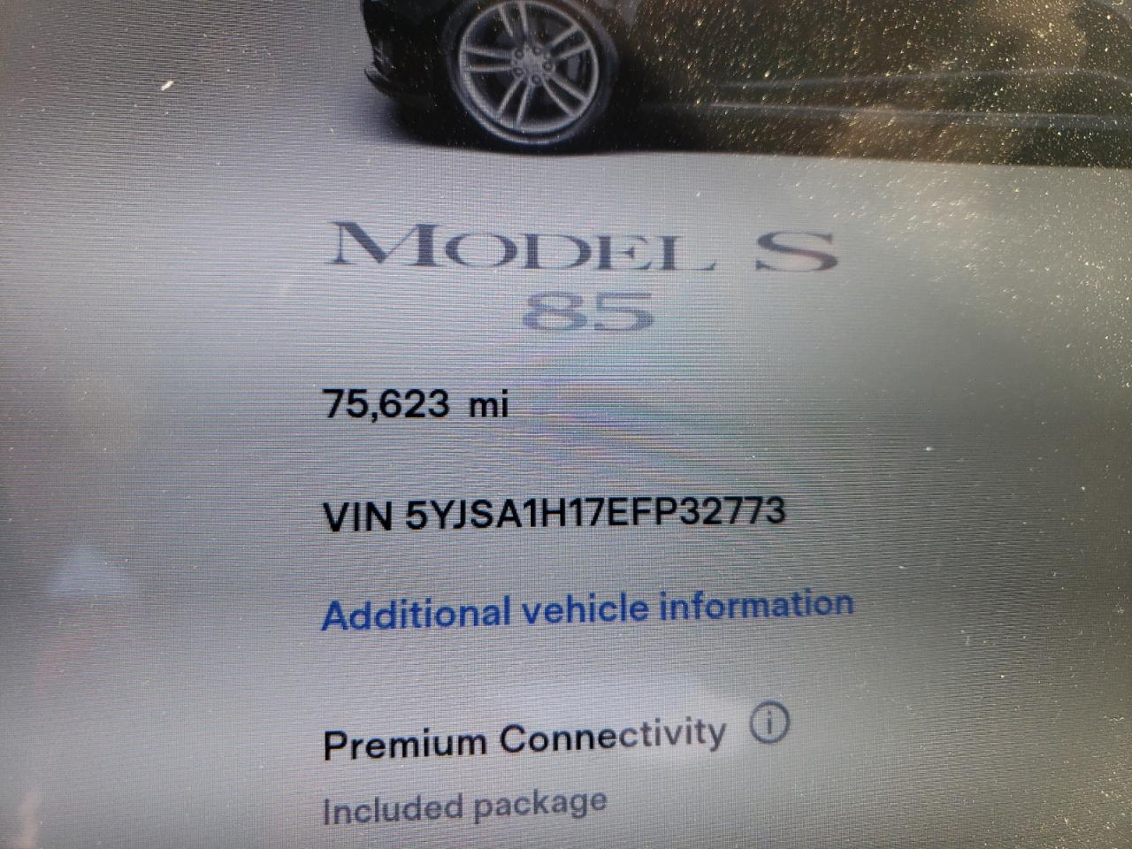 Photo 8 VIN: 5YJSA1H17EFP32773 - TESLA MODEL S 