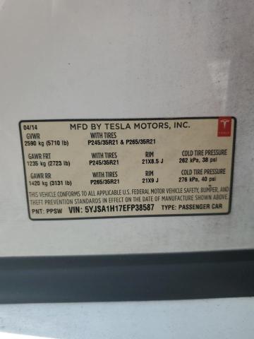 Photo 12 VIN: 5YJSA1H17EFP38587 - TESLA MODEL S 