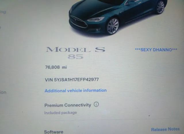 Photo 6 VIN: 5YJSA1H17EFP42977 - TESLA MODEL S 