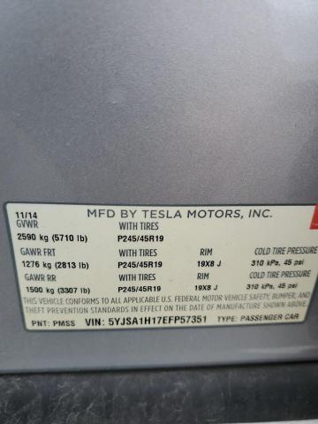 Photo 11 VIN: 5YJSA1H17EFP57351 - TESLA MODEL S 