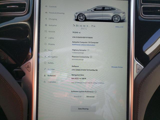 Photo 8 VIN: 5YJSA1H18FFP79845 - TESLA MODEL S 