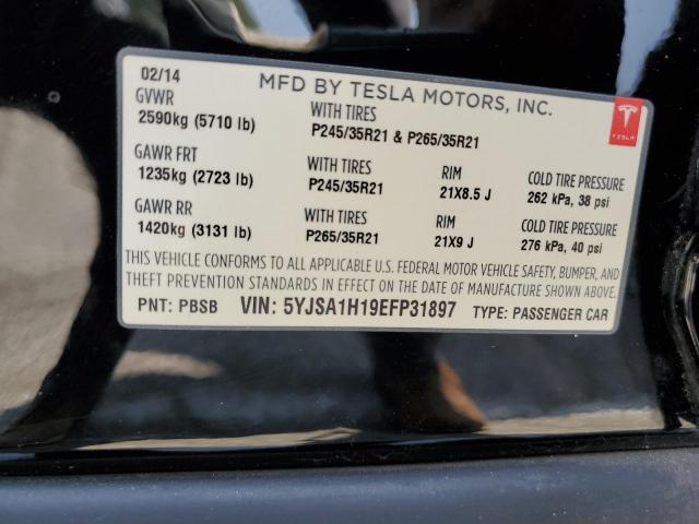 Photo 11 VIN: 5YJSA1H19EFP31897 - TESLA MODEL S 