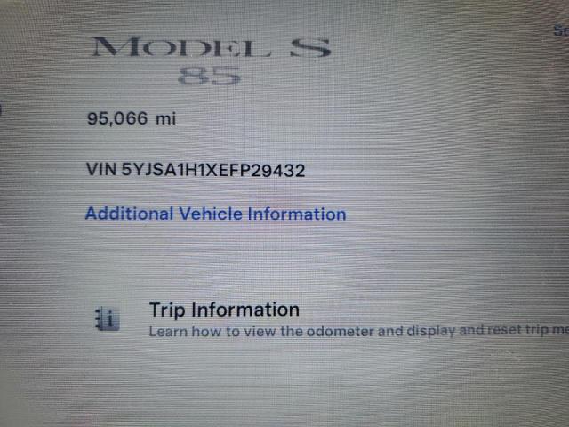 Photo 8 VIN: 5YJSA1H1XEFP29432 - TESLA MODEL S 