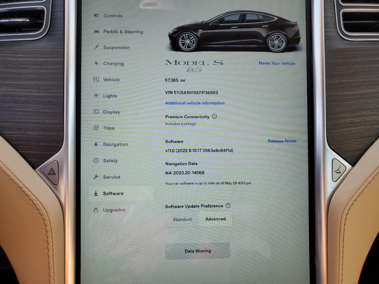 Photo 8 VIN: 5YJSA1H1XEFP36963 - TESLA MODEL S 