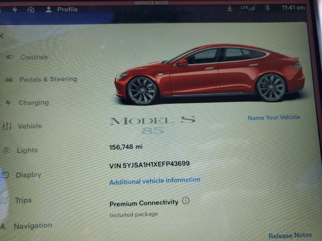 Photo 8 VIN: 5YJSA1H1XEFP43699 - TESLA MODEL S 