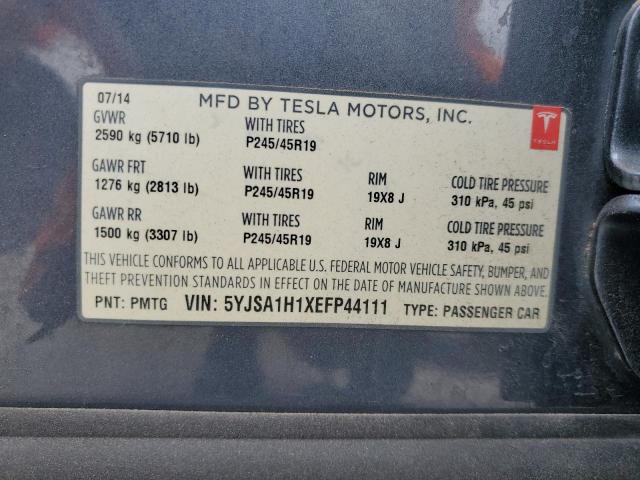 Photo 11 VIN: 5YJSA1H1XEFP44111 - TESLA MODEL S 