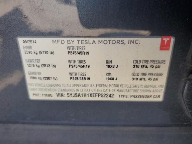 Photo 11 VIN: 5YJSA1H1XEFP52242 - TESLA MODEL S 