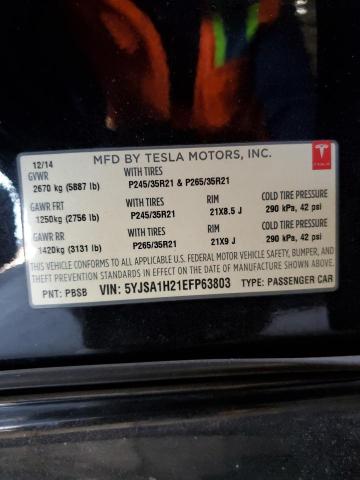 Photo 11 VIN: 5YJSA1H21EFP63803 - TESLA MODEL S 