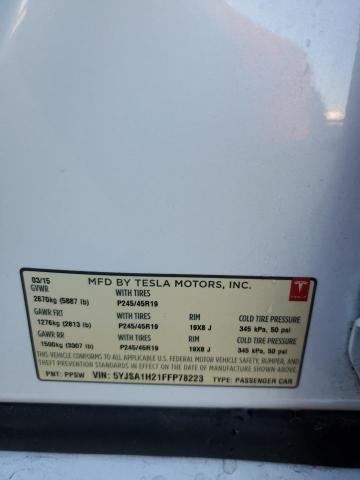 Photo 12 VIN: 5YJSA1H21FFP78223 - TESLA MODEL S 