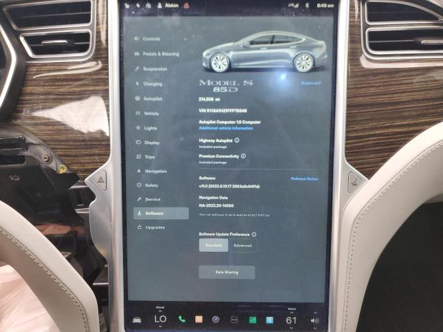 Photo 8 VIN: 5YJSA1H21FFP78948 - TESLA MODEL S 