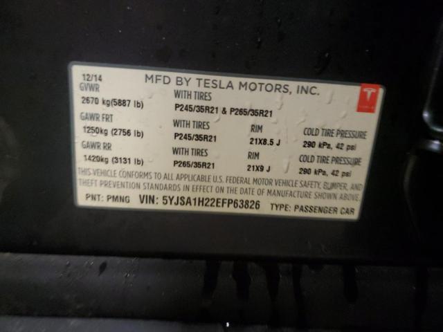 Photo 11 VIN: 5YJSA1H22EFP63826 - TESLA MODEL S 