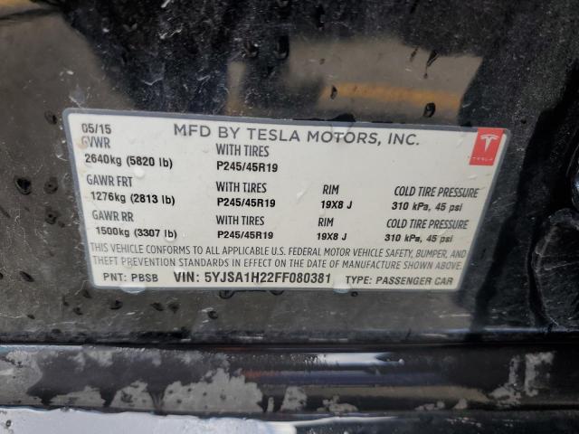 Photo 11 VIN: 5YJSA1H22FF080381 - TESLA MODEL S 