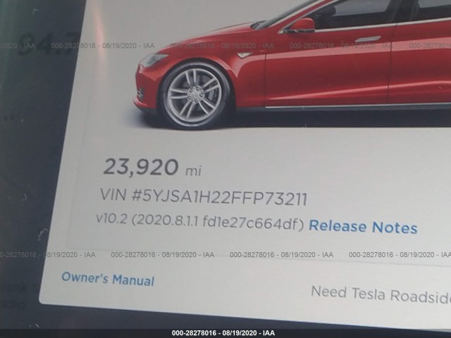 Photo 6 VIN: 5YJSA1H22FFP73211 - TESLA MODEL S 