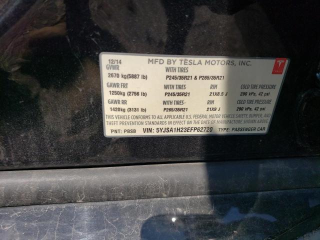 Photo 11 VIN: 5YJSA1H23EFP62720 - TESLA MODEL S 