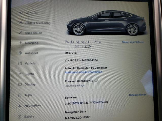 Photo 8 VIN: 5YJSA1H24FF094704 - TESLA MODEL S 