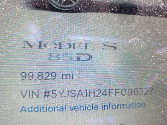 Photo 7 VIN: 5YJSA1H24FF096727 - TESLA MODEL S 85 