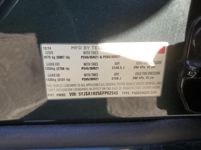 Photo 12 VIN: 5YJSA1H25EFP62945 - TESLA MODEL S 