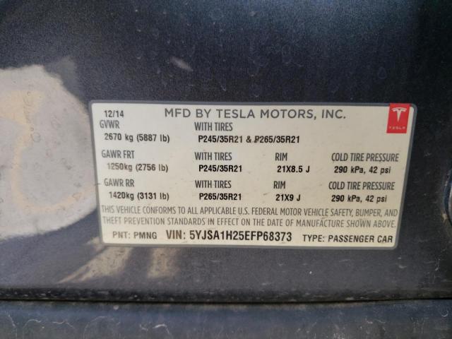 Photo 9 VIN: 5YJSA1H25EFP68373 - TESLA MODEL S 