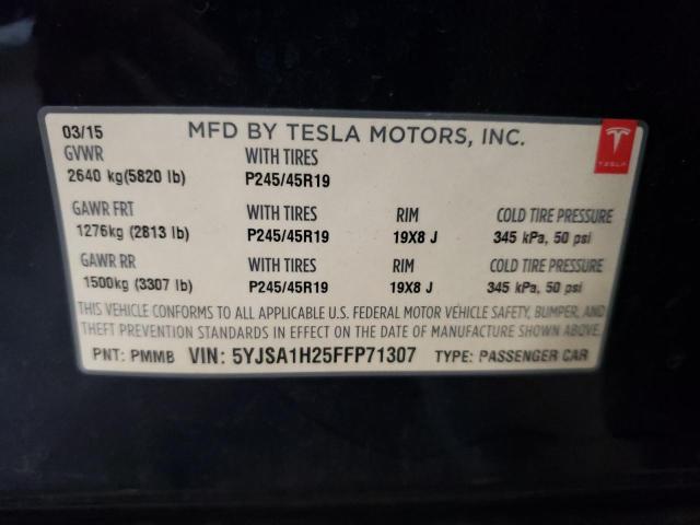 Photo 13 VIN: 5YJSA1H25FFP71307 - TESLA MODEL S 