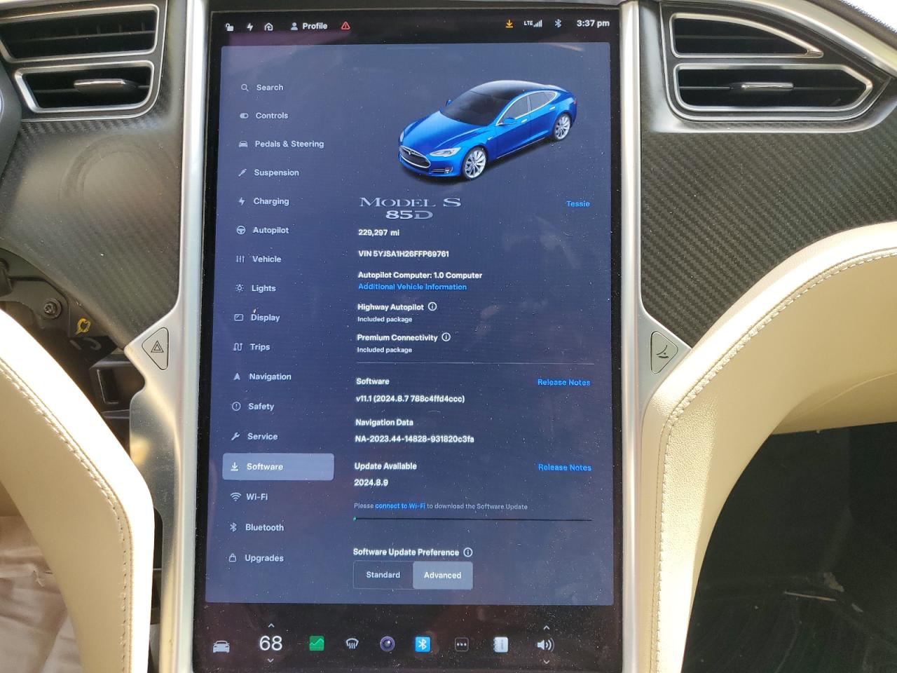 Photo 8 VIN: 5YJSA1H26FFP69761 - TESLA MODEL S 