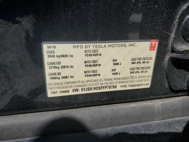 Photo 11 VIN: 5YJSA1H26FFP78766 - TESLA MODEL S 85 