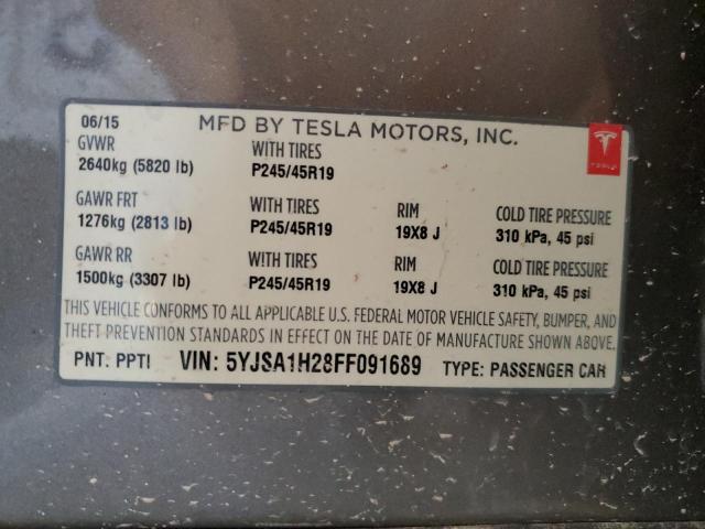 Photo 11 VIN: 5YJSA1H28FF091689 - TESLA MODEL S 85 