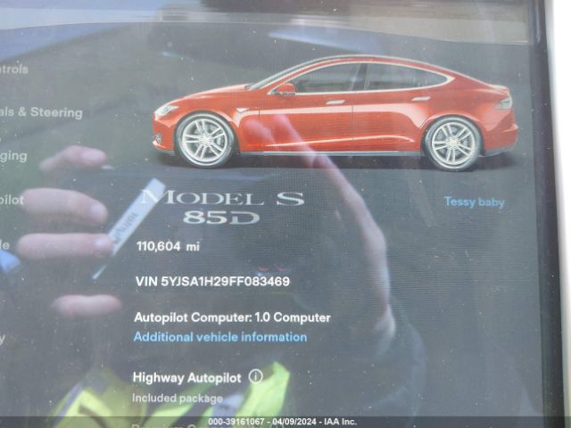 Photo 6 VIN: 5YJSA1H29FF083469 - TESLA MODEL S 