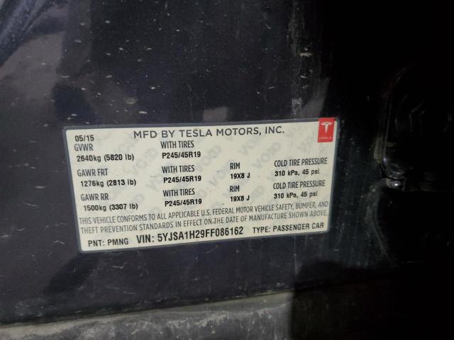 Photo 11 VIN: 5YJSA1H29FF086162 - TESLA MODEL S 85 