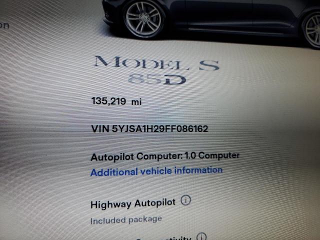 Photo 8 VIN: 5YJSA1H29FF086162 - TESLA MODEL S 85 