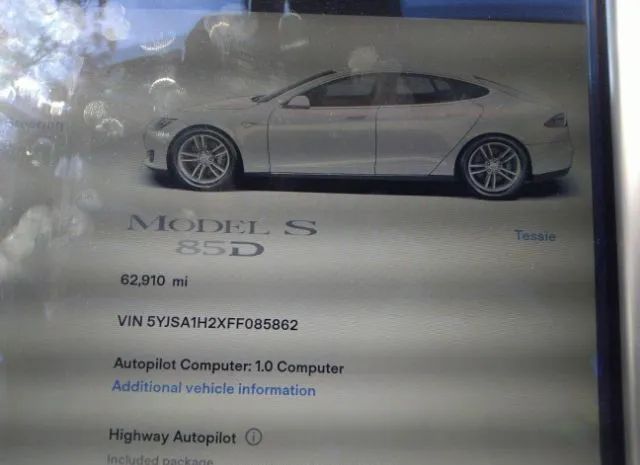 Photo 6 VIN: 5YJSA1H2XFF085862 - TESLA MODEL S 