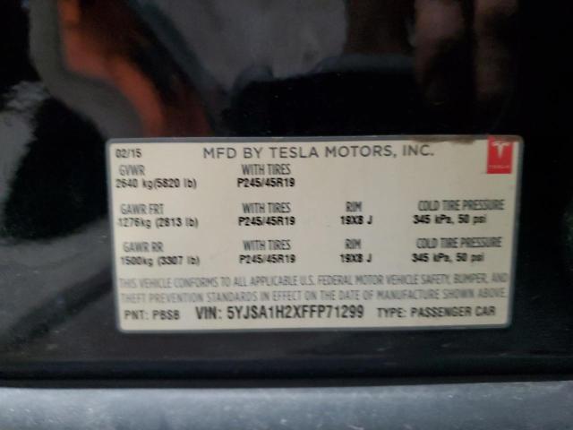 Photo 11 VIN: 5YJSA1H2XFFP71299 - TESLA MODEL S 85 