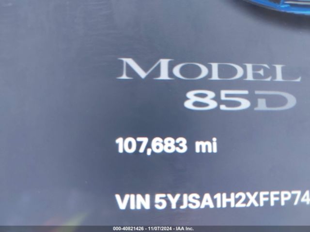 Photo 6 VIN: 5YJSA1H2XFFP74722 - TESLA MODEL S 