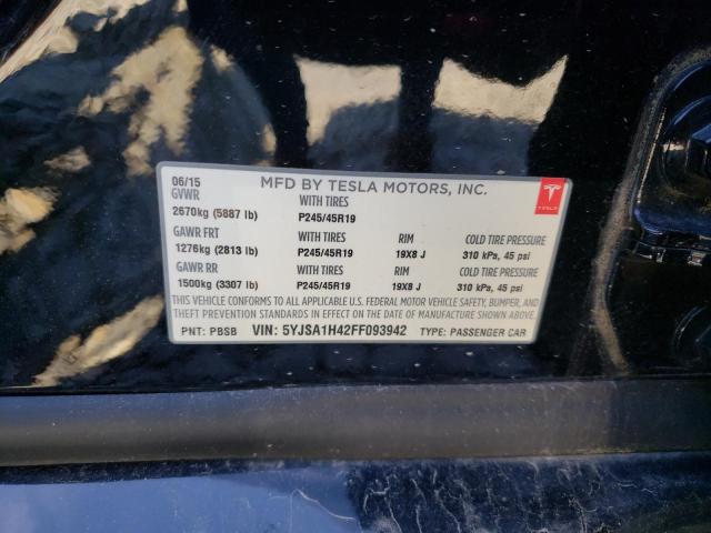 Photo 11 VIN: 5YJSA1H42FF093942 - TESLA MODEL S P8 