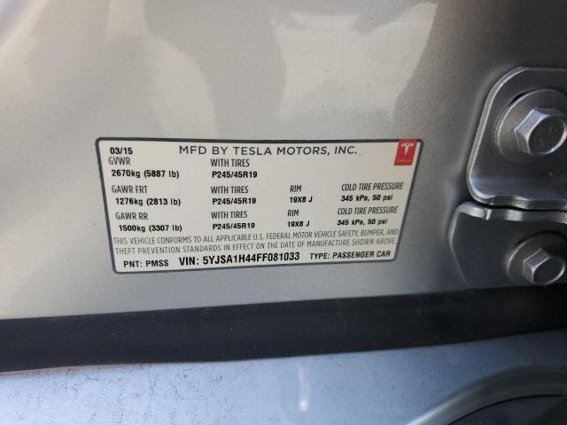 Photo 12 VIN: 5YJSA1H44FF081033 - TESLA MODEL S 