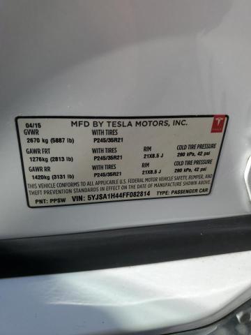 Photo 12 VIN: 5YJSA1H44FF082814 - TESLA MODEL S 