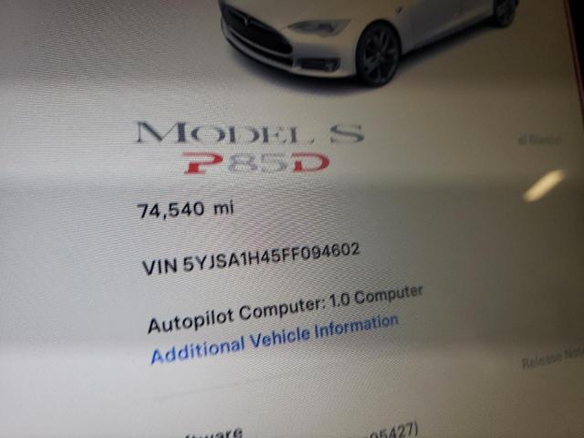 Photo 8 VIN: 5YJSA1H45FF094602 - TESLA MODEL S P8 