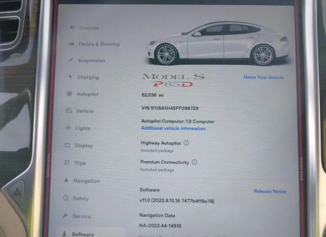 Photo 6 VIN: 5YJSA1H45FF098729 - TESLA MODEL S 