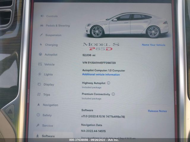 Photo 6 VIN: 5YJSA1H45FF098729 - TESLA MODEL S 