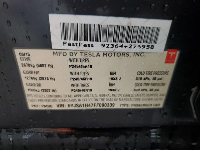 Photo 13 VIN: 5YJSA1H47FF090339 - TESLA MODEL S P8 