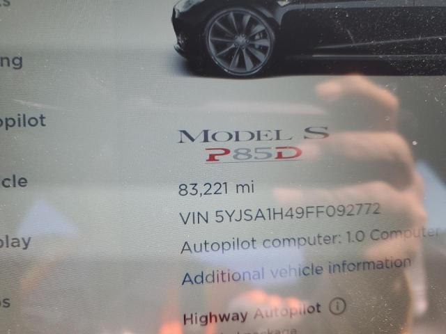 Photo 7 VIN: 5YJSA1H49FF092772 - TESLA MODEL S P8 