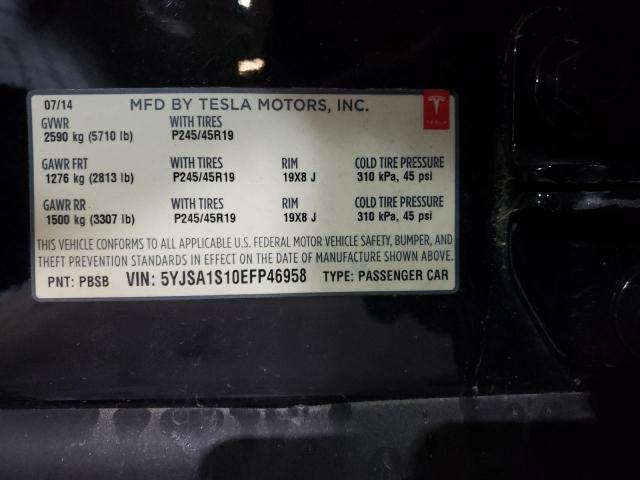 Photo 11 VIN: 5YJSA1S10EFP46958 - TESLA MODEL S 