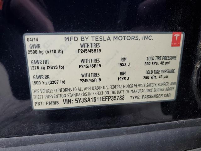 Photo 11 VIN: 5YJSA1S11EFP35788 - TESLA MODEL S 