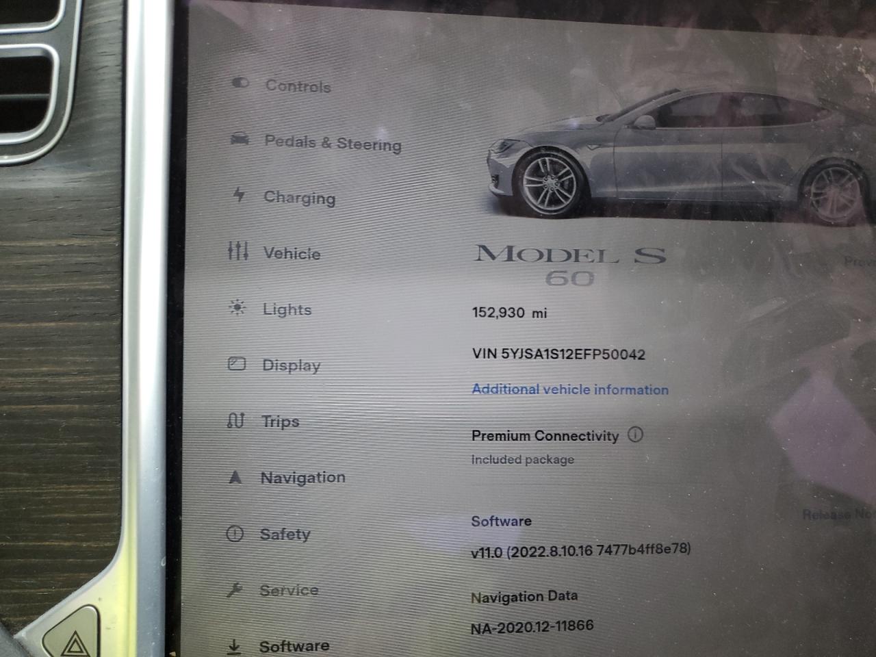 Photo 8 VIN: 5YJSA1S12EFP50042 - TESLA MODEL S 