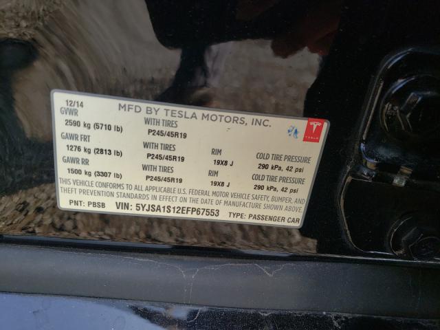 Photo 9 VIN: 5YJSA1S12EFP67553 - TESLA MODEL S 