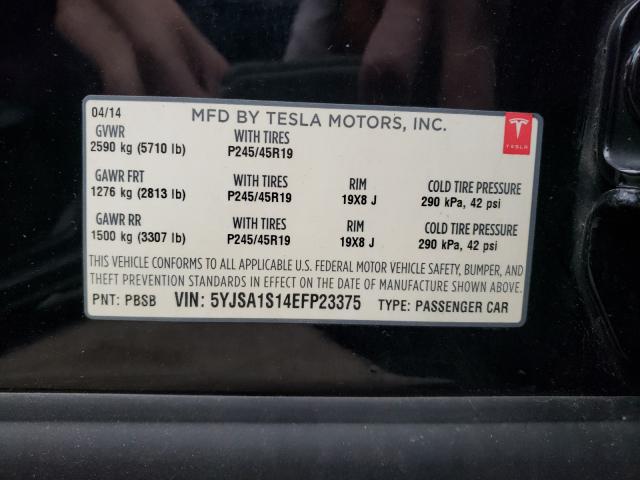 Photo 9 VIN: 5YJSA1S14EFP23375 - TESLA MODEL S 