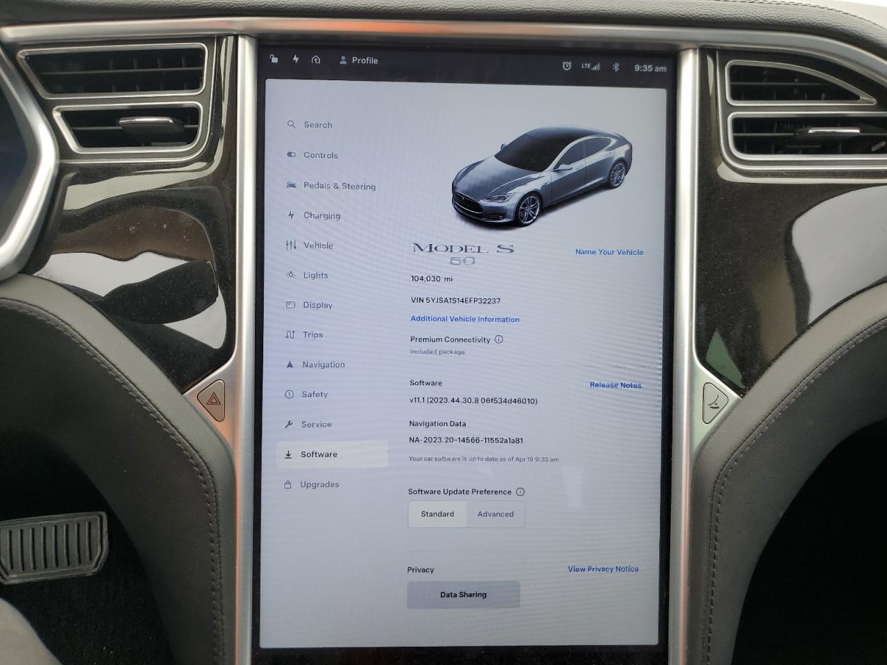 Photo 8 VIN: 5YJSA1S14EFP32237 - TESLA MODEL S 