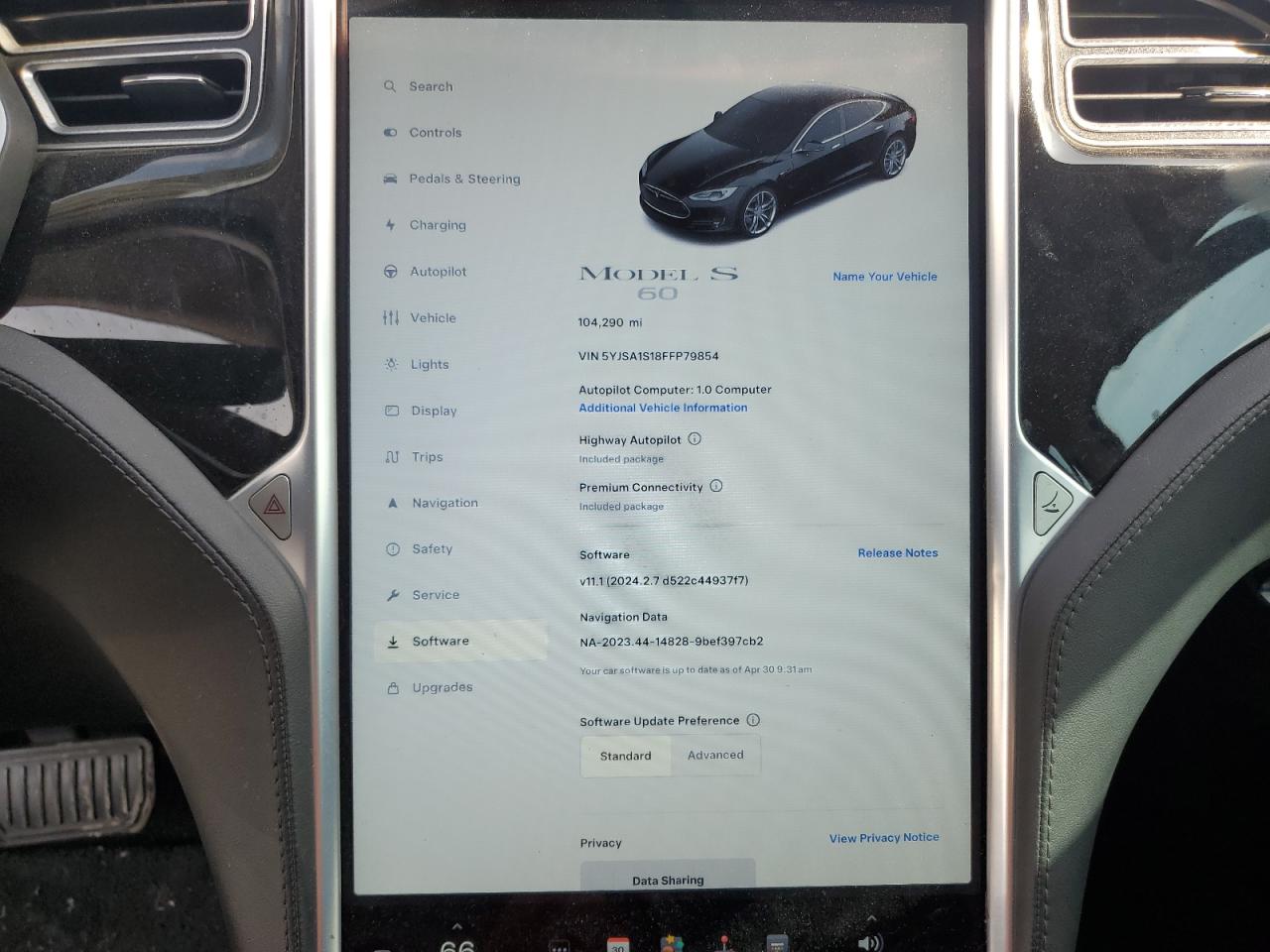 Photo 8 VIN: 5YJSA1S18FFP79854 - TESLA MODEL S 