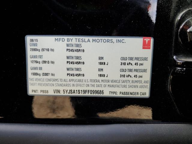 Photo 11 VIN: 5YJSA1S19FF099686 - TESLA MODEL S 70 