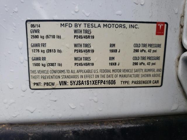 Photo 11 VIN: 5YJSA1S1XEFP41606 - TESLA MODEL S 